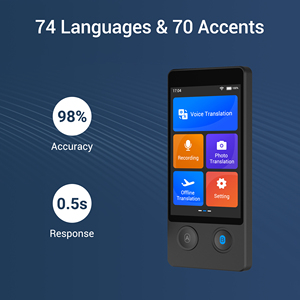 Wooask W12 Traducteur Intelligent Vocal en Temps Réel, <span class=keywords><strong>Appareil</strong></span> <span class=keywords><strong>de</strong></span> <span class=keywords><strong>Traduction</strong></span> Linguistique <span class=keywords><strong>Instantanée</strong></span> Bidirectionnelle pour les Voyages et les Affaires - Product Image 2