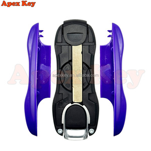 Étuis de clés de remplacement de haute qualité et magnifiques de couleur violette pour Porsche avec autocollants pour la création de cadres photo artistiques - Product Image 4