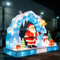 Maßgefertigte Riesige Weihnachtsbaum-Lichtskulptur-Sets für Außenbereich Weihnachtsdekoration für Freizeitparks und Einkaufszentren