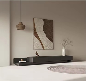 Mueble de TV y Mesa de Centro Modernos e Inteligentes para Sala de Estar, Diseño de Madera que Ahorra Espacio con Almacenamiento, Ecológico y Ajustable - Product Image 4