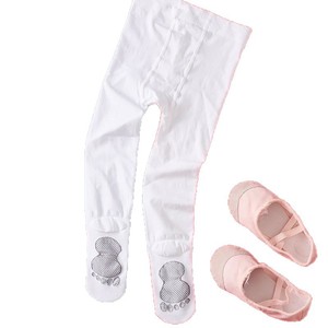 Children's Anti Slip Dance Socks White Thin Breathable Leggings For Girls Training Wear - Product Image 5