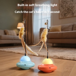 Premium Smart Cat Entertain ment Spielzeug Dual Mode Laser Feather Teaser Ideal für Indoor-Spiele - Product Image 1