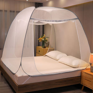 Princesse Luxe Double Couche <span class=keywords><strong>Lit</strong></span> Rideaux Auvent avec Volant Gland 4 Coin Post Élégant Net Auvent Ensemble <span class=keywords><strong>pour</strong></span> King Size - Product Image 6