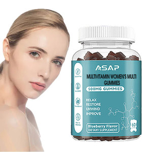 Venta al por mayor de fábrica, OEM, ODM, compatible con la salud inmunológica, compatible con la salud ósea, multivitamínico, múltiples gomitas para mujeres - Product Image 1