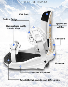 <span class=keywords><strong>PROPRO</strong></span> Modische Aluminium-Snowboard-Bindung für Erwachsene Alle Größen Einstellbar Unisex Snowboard-Halterungen Bindungen - Product Image 2