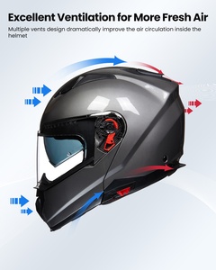 Casco integrale Flip up Pinlock compatibile modello punto 909 caschi modulari da moto ILM - Product Image 3