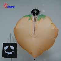 Costume de mascotte citrouille gonflable LED pour Halloween, idéal pour spectacle sur scène, défilé nocturne, carnaval, performance de cosplay et accessoire de spectacle