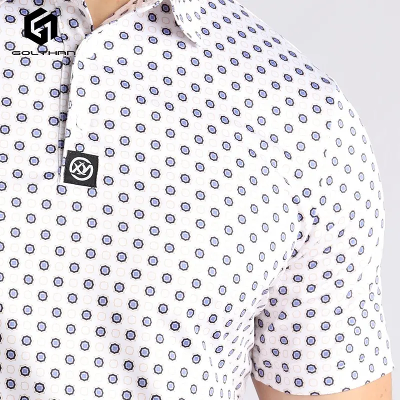 Golthan individueller Druck Logo-Etikett Herrenbekleidung T-Shirt Sportmode Polo-Bluse Ballenhemd T-Shirt Golf Polo-T-Shirt