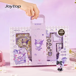 Joytop SR 101947 Conjunto de papelaria personalizado para presente Sanrio Wonderland, caderno magnético fofo, fita adesiva, caneta gel, conjunto de notas