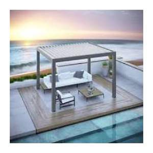 Pergola impermeabile feritoie telecomando motorizzato Gazebo da esterno <span class=keywords><strong>di</strong></span> alta qualità Pergola in alluminio casetta da giardino - Product Image 6