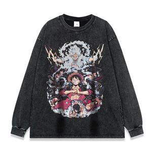 เสื้อเชิ้ตแขนยาวลายกราฟิก <span class=keywords><strong>HXH</strong></span> เดธโน้ต วันพีซ ลูฟี่ อนิเมะ ผู้ชาย ผ้าคอตตอน 100% น้ำหนัก 300 กรัม ซักกรด สีดำเข้ม แบบสั่งทำพิเศษ - Product Image 6