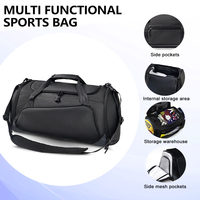 VIPOKO Logo personnalisé Sac de voyage étanche pour baskets de sport et gym avec compartiment à chaussures Sac de voyage pour femmes et hommes