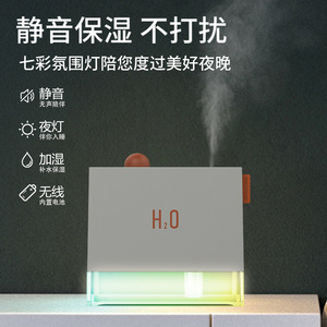 Mini Humidifier With 7 Color <b>Night</b> <b>Light</b> Silent Spray Usb Powered For Home Bedroom Car Use - Product Image 4