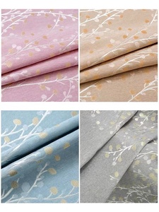 <span class=keywords><strong>Tissu</strong></span> de <span class=keywords><strong>rideau</strong></span> en polyester 100% à motif floral jacquard, 265 g/m², haute occultation, couleur personnalisée, tissé, œillets, corde, fenêtre, occultant - Product Image 6