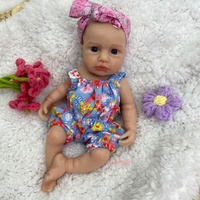 Poupée Reborn miniature faite à la main LouLou de 6, 8 et 12 pouces, entièrement en silicone solide, lestée, réaliste, jouet, vente en gros directe d'usine