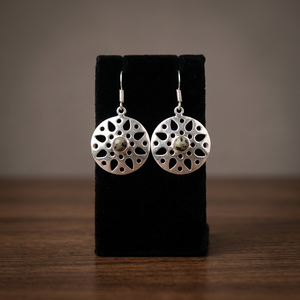 Boucles d'oreilles pendantes en argent allemand, pierre naturelle de qualité supérieure, bijoux de luxe faits à la main pour femmes, pour fêtes et occasions spéciales, vente en gros - Product Image 3