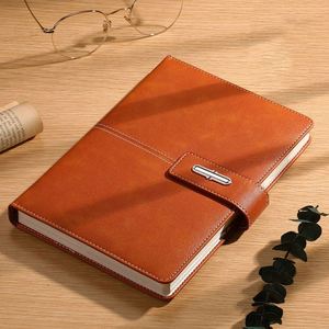2024Custom Faux Leather Hardcover Stationery Notebook Gift Set A5 Luxury <b>Planner</b> Recycled Paper <b>Journal</b> Notebook With Pen - Product Image 6