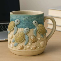 NOUVELLE ARRIVÉE Tasse en résine avec motif tortue de mer pour l'intérieur