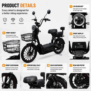 Vélo électrique haute puissance personnalisé avec batterie au lithium 48v, moto électrique pour la livraison de nourriture - Product Image 5