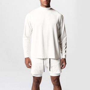 <span class=keywords><strong>Ropa</strong></span> de fitness y yoga Camiseta cómoda transpirable Super Stretch Skin Fit Roll Neck <span class=keywords><strong>para</strong></span> hombres <span class=keywords><strong>Ropa</strong></span> <span class=keywords><strong>en</strong></span> línea Ventas al por mayor - Product Image 1
