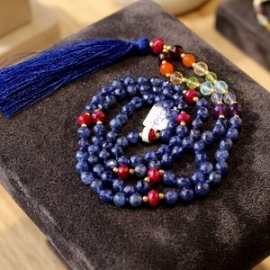 Collier en pierres précieuses 7 Chakra 108 perles arc-en-ciel Mala, collier en pierres précieuses faites à la main, offre spéciale - Product Image 6