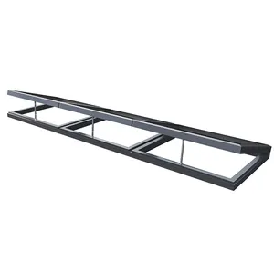 Smart Aluminum Sliding Skylight Fitting Opening Glass Roof Window Hurricane and Waterproof Graphic Design Modern Aluminum Alloy