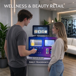 Distributeur automatique de parfums avec paiement par pièces et cartes, barre de distribution avec éclairage interne supérieur pour les emporia de cosmétiques et les mezzanines de beauté - Product Image 2