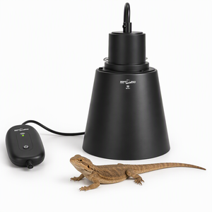 Lâmpada Inteligente WiFi REPTIZOO para Répteis com Controle por Aplicativo, Temporizador Automático, Refletor de Cúpula Profunda, E27 100W para Terrário