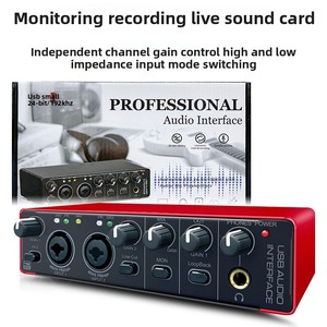 Tarjeta de Sonido USB Externa Compacta Profesional para Transmisión <span class=keywords><strong>en</strong></span> <span class=keywords><strong>Vivo</strong></span>, Grabación, Karaoke e Instrumentos Musicales - Plug-and-Play para Computadora - Product Image 1