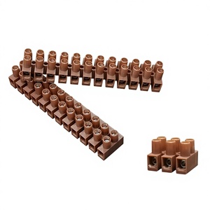 22-12 Awg Huicong 230TH Brownish Red <b>Terminal</b> Block 12 Pole Screw Connection For Electrical Wiring - Product Image 2