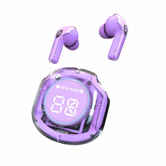 Air39 Transparent ENC Noise Reduction Game Bluetooth Headphone Long Battery Life Bluetooth 5.3 Headset With Breathing Lights