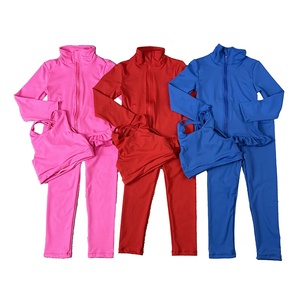 Conjunto Deportivo para Niñas, Diseño Simple <span class=keywords><strong>DH</strong></span> OEM, Ropa Deportiva <span class=keywords><strong>de</strong></span> Nailon en Colores Sólidos con Tirantes Cruzados, Conjunto <span class=keywords><strong>de</strong></span> Yoga para Niñas - Product Image 3