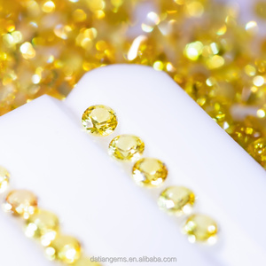Zaffiro Giallo Naturale Taglio Diamante di Qualità 3A # Pukhraj per Anelli Personalizzati Taglio di Precisione 0.7mm-2.0mm Giallo Dorato Certificato - Product Image 4