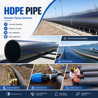 Tuyau flexible en polyéthylène haute densité (HDPE) de grand diamètre (8-10 pouces) pour l'irrigation et l'alimentation en eau dans l'agriculture et les systèmes de gestion de l'eau
