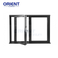 Ventanas Corredizas de Aluminio con Vidrio Bajo Emisivo de Diseño Moderno, Ventana Abatible de Aluminio con Doble Acristalamiento y Rotura de Puente Térmico