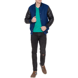 Customizable High Quality RAPID SPORTS Winter Heated Men's Varsity Jacket-<b>Wool</b> & Leather Solid Color Casual Style - Product Image 6