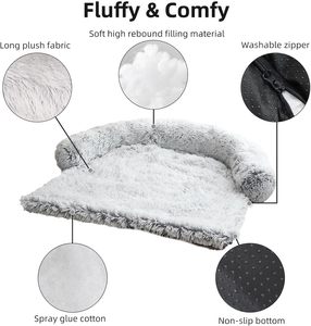 Funda de Sofá/Cama para Perros y Gatos, Extraíble, Sostenible, de Felpa de Lana, para Animales Pequeños, Cálida para Invierno, Lavable - Product Image 4