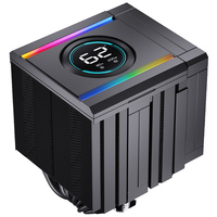 SNOWMAN AX660PRO-ABGB Noir Blanc 6 Tuyaux Affichage Température Double Ventilateurs 800-1900RPM ARGB Refroidisseur CPU Haute Performance 12VDC 3PIN pour CPU