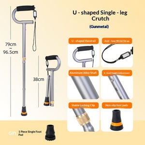 Foldable Cane Crutch Walking Stick Walking Aid Walker - Product Image 3