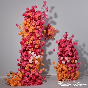 การตกแต่งงานแต่งงานที่หรูหราใน KTR005ซุ้มดอกไม้สำหรับงานแต่งงานฉากหลังแต่งงานกับฉันมีความรักสีแดงรูปหัวใจซุ้มดอกกุหลาบสำหรับขอแต่งงาน - Product Image 3