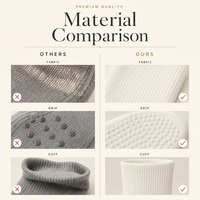Chaussettes en tricot personnalisées de haute qualité avec logo, chaussettes antidérapantes pour femmes, chaussettes solides pour la danse, la grossesse, le yoga, le pilates