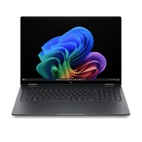 Ordinateur portable professionnel H&P Omnibook 360 X 16 pouces avec écran tactile OLED 2,8K 120Hz, processeur Ultra 7 358H ou Ultra 9 388H, 32 Go de RAM, SSD 1 To et stylet