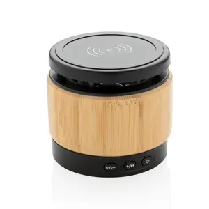 Bamboo wireless <b>speaker</b> and charger eco-friendly gadgets - Product Image 1