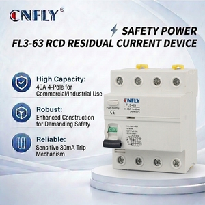 Disjoncteur différentiel électronique et magnétique CNFLY IID RCD 2 pôles, <span class=keywords><strong>40A</strong></span> 63A 230V, protection Li, montage sur rail - Product Image 2