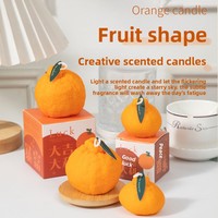 Hässliche Orange Handgemachte Sojabohnen-Wachs-Mischung Künstliche Fruchtform-Kerze Großhandel Geschenk