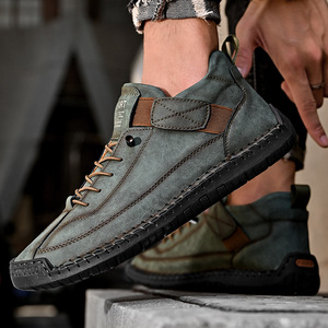 <span class=keywords><strong>Scarpe</strong></span> da <span class=keywords><strong>uomo</strong></span> taglie forti <span class=keywords><strong>di</strong></span> tendenza, modello a mezza altezza, piatte, casual da esterno, da lavoro, cucite - Product Image 3