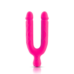Vibrador de Doble Cabeza con Fuerte Vibración, Flexible, de Silicona Suave, de Doble Uso, con Tres Motores, para Mujeres, Homosexuales, Masturbador Lésbico - Product Image 4