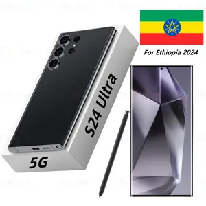 Venta caliente África más barato S24 Ultra inteligente teléfono móvil pantalla grande Batería grande alta frecuencia de actualización teléfono móvil Drop Shipping