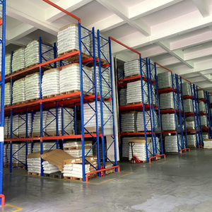 Heavy Duty Blue Powder Coated Steel Pallet Racks 8 Layers Main Sub Structure Industrial Storage Shelves with Pallet Support Bar - Product Image 1