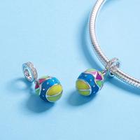 Oeufs de pâques, breloque en émail coloré, 925 argent, offre spéciale